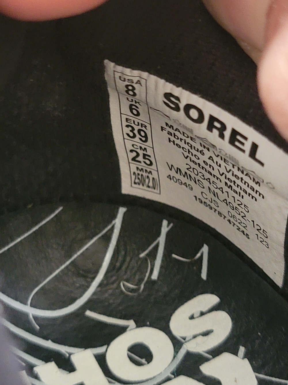 Sorel Women White Knit Sneaker with Black Stripe and Orange Accents - Picture 8 of 8